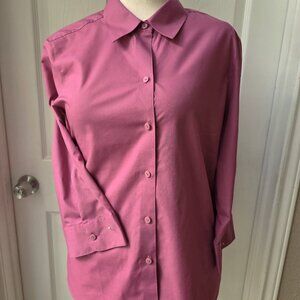 Foxcroft Classic Blouse Size 16 Dark roseberry